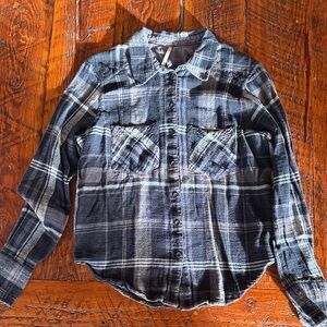 Free People flannel Button-Up Shirt